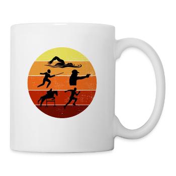 Modern Pentathlon - Fencing Swimming Riding - Coffee/Tea Mug - white - Right