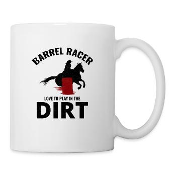Barrel Racer Rodeo Racing Horse Riding Race Funny - Coffee/Tea Mug - white - Right