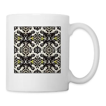 Square ornament - Coffee/Tea Mug - white - Right