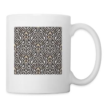 Ornament pattern - Coffee/Tea Mug - white - Right