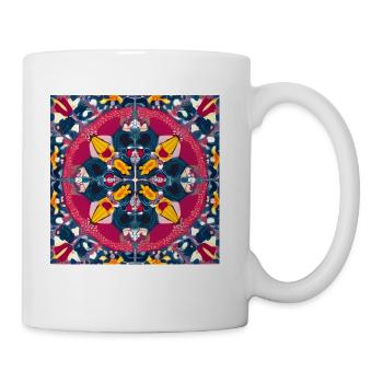 Colorful beautiful ornament - Coffee/Tea Mug - white - Right