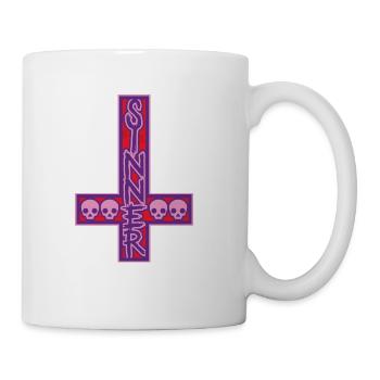 Sinner On Inverted Cross Pink & Purple - Coffee/Tea Mug - white - Right