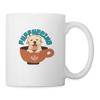 PUPPUCCINO , FUNNY COFFEE DOG - Coffee/Tea Mug - white - Right