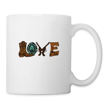 Cowboy Werstern Horse Sheriff Horseman - Coffee/Tea Mug - white - Right