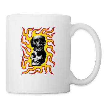 Skulls On Fire From Hell - Coffee/Tea Mug - white - Right