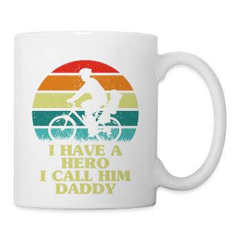 Father s Day Best Dad Ever Retro Sunset Father s - Coffee/Tea Mug - white - Right