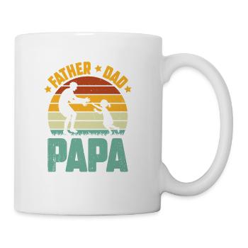 Best Father Gift For Father s Day Father Dad Papa - Coffee/Tea Mug - white - Right