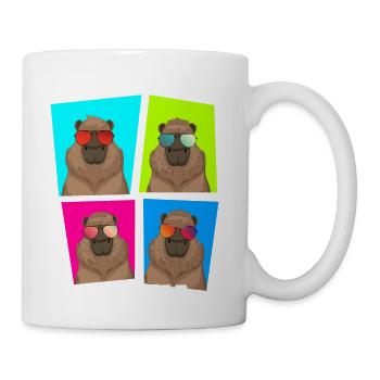 Funny Capybara Bolivia South America - Coffee/Tea Mug - white - Right