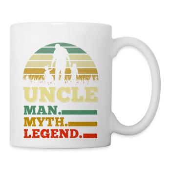 Uncle Man Myth Legend Father s Day S - Coffee/Tea Mug - white - Right