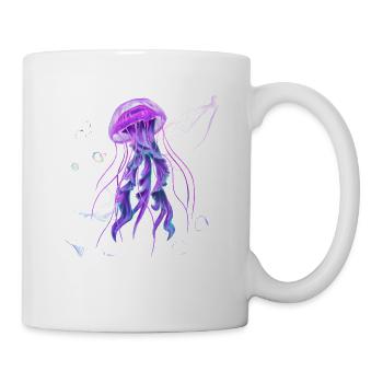 Neon Jelly Fish - Coffee/Tea Mug - white - Right