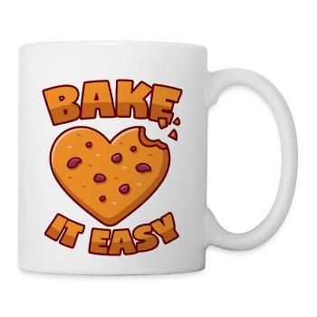 Baking Cookie Heart Take It Easy - Coffee/Tea Mug - white - Right