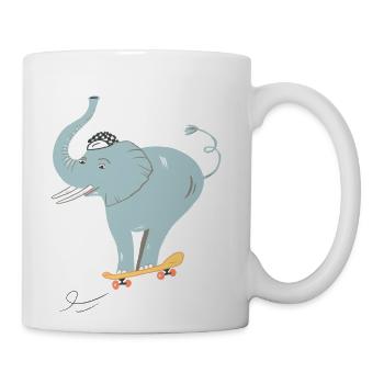 Elephant Skater - Coffee/Tea Mug - white - Right