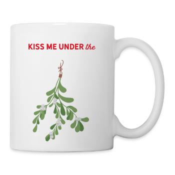 Kiss Me Under The Mistletoe - Coffee/Tea Mug - white - Right
