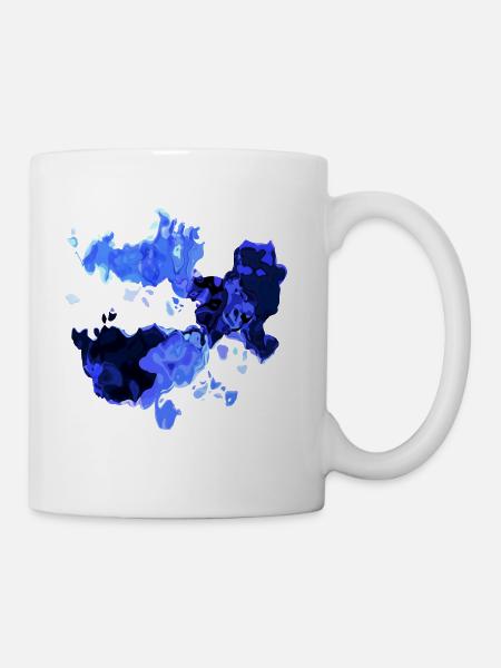 Random blue spots - Coffee/Tea Mug - white