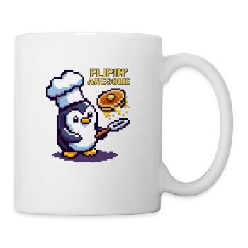 Flippin' Awesome Chef Penguin 8-Bit Culinary - Coffee/Tea Mug - white - Right