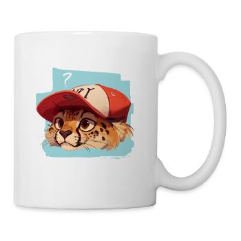 Surprised Cheetah - Coffee/Tea Mug - white - Right