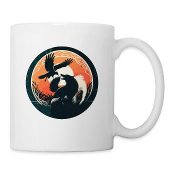 Wolf and Raven - Coffee/Tea Mug - white - Right