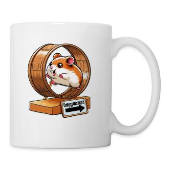 Happy hamster - Coffee/Tea Mug - white - Right