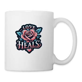 Love heals - Coffee/Tea Mug - white - Right