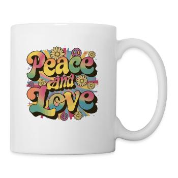 Peace And Love Hippie 1960`s 1970`s - Coffee/Tea Mug - white - Right
