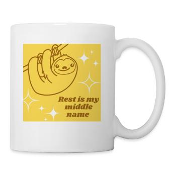 Sloth animal resting - Coffee/Tea Mug - white - Right