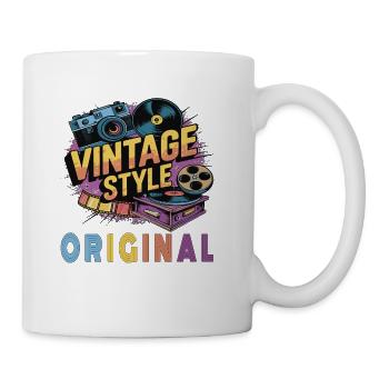 vintage style original - Coffee/Tea Mug - white - Right