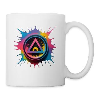 Bold Geometric Splash Art - Coffee/Tea Mug - white - Right