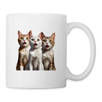 Surprised Cats - Coffee/Tea Mug - white - Right