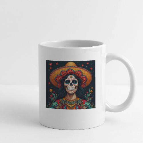 Charra Skull Art | Traditional Mexican Design - Coffee/Tea Mug