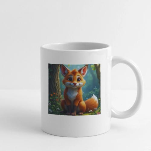Magical fantasy fox in enchanted forest scene - Coffee/Tea Mug