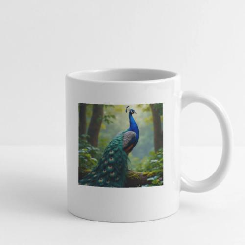 Majestic Peacock in Enchanted Forest - Coffee/Tea Mug