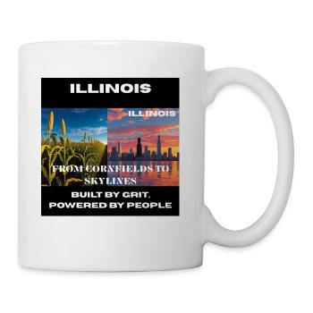 Illinois Midwest Mosaic Art - Coffee/Tea Mug - white - Right