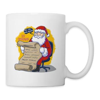 Santa's Overloaded List Ho Ho Holy Sheet! - Coffee/Tea Mug - white - Right