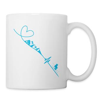 Heartline Skiing - Coffee/Tea Mug - white - Right