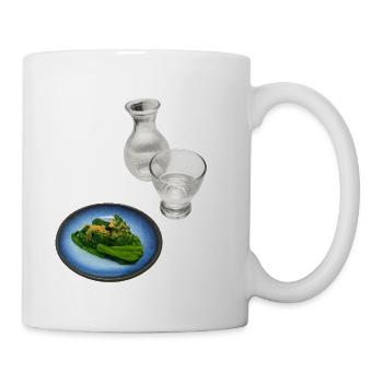 Sake with Spinach - Coffee/Tea Mug - white - Right