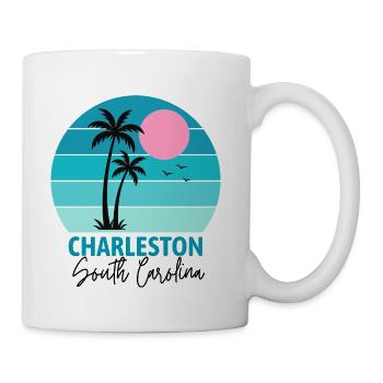 Charleston Palm Sunset - Coffee/Tea Mug - white - Right