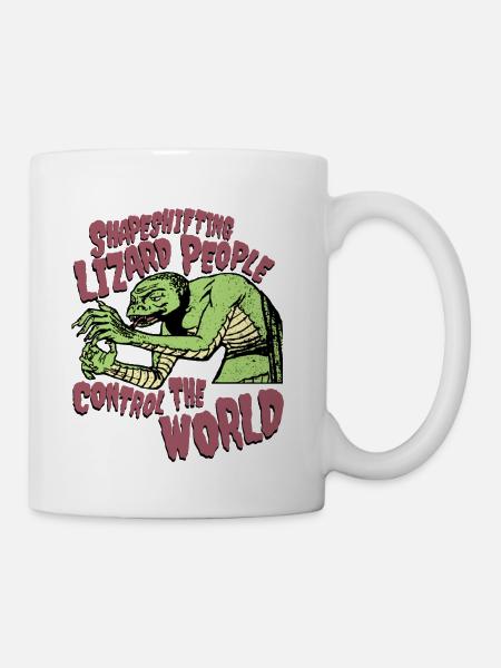 Shapeshifting Lizard People Graphic - Coffee/Tea Mug - white