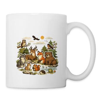 Woodland Critters Gathering - Coffee/Tea Mug - white - Right