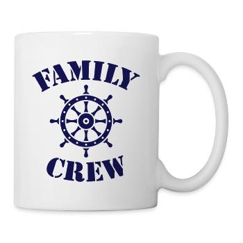 Family Crew (Ship's Wheel, Crew Complement / Navy) - Coffee/Tea Mug - white - Right