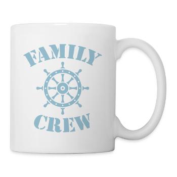Family Crew (Ship's Wheel Crew Complement Skyblue) - Coffee/Tea Mug - white - Right