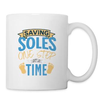 Saving Soles One Step At A Time - Podiatry - Coffee/Tea Mug - white - Right