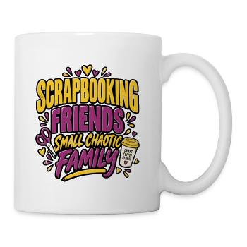 Scrapbooking Friends Small Chaotic Family - Coffee/Tea Mug - white - Right