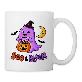 Boo Bloom Halloween Ghost - Coffee/Tea Mug - white - Right
