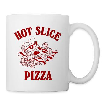 Hot Slice Pizza Logo - Coffee/Tea Mug - white - Right