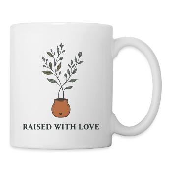 Raised with Love Plant Pot - Coffee/Tea Mug - white - Right