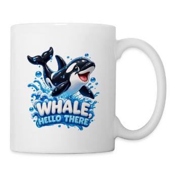 Whale Hello There Splash Killer Whale 3D - Coffee/Tea Mug - white - Right