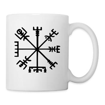 Vegvísir (Viking Compass) - Coffee/Tea Mug - white - Right
