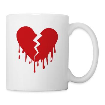 Broken heart - Coffee/Tea Mug - white - Right