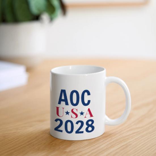 Alexandria Ocasio Cortez AOC for President 2028 Mug