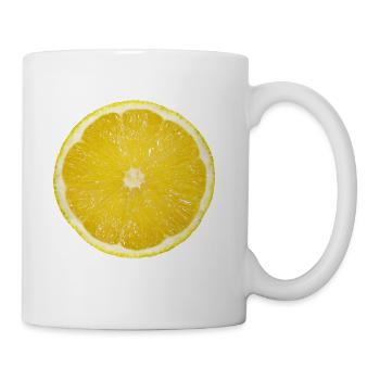 Radiate Positive Lemon Slice. Juicy Slice Lemon - Coffee/Tea Mug - white - Right